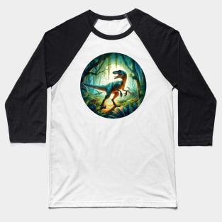 Low Poly Velociraptor Baseball T-Shirt